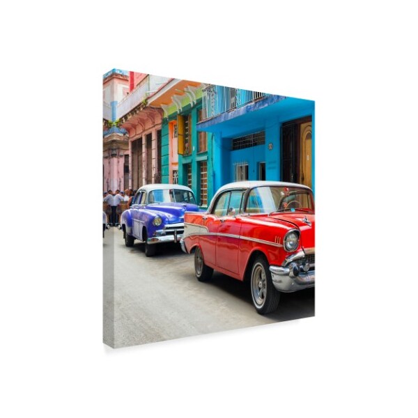 Philippe Hugonnard 'Old Cars Chevrolet Red And Purple' Canvas Art,24x24